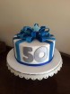 50th birthday bow cake