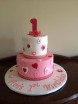 Ava's pink flower amnd heart cake