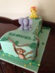 Jungle first birthday cake