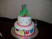 clothes line baby shower cake