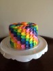 rainbow petal cake
